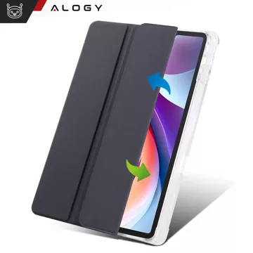 Hülle für Lenovo Tab M11 10,95 Zoll TB330FU/TB330XU/TB331FC Smart Case Pencil mit Flip Alogy Gehäuse Schwarz und Transparent