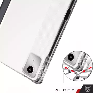 Hülle für Lenovo Tab M11 10,95 Zoll TB330FU/TB330XU/TB331FC Smart Case Pencil mit Flip Alogy Gehäuse Schwarz und Transparent