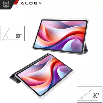 Hülle für Lenovo Tab M11 10,95 Zoll TB330FU/TB330XU/TB331FC Smart Case Pencil mit Flip Alogy Gehäuse Schwarz und Transparent