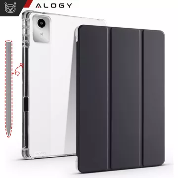 Hülle für Lenovo Tab M11 10,95 Zoll TB330FU/TB330XU/TB331FC Smart Case Pencil mit Flip Alogy Gehäuse Schwarz und Transparent