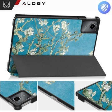 Hülle für Lenovo Tab M11 10,95 Zoll TB330FU / TB330XU / TB331FC Tablet-Abdeckung Case Alogy Book Cover Blühender Mandelbaum (Van Gogh) Glas-Eingabestift