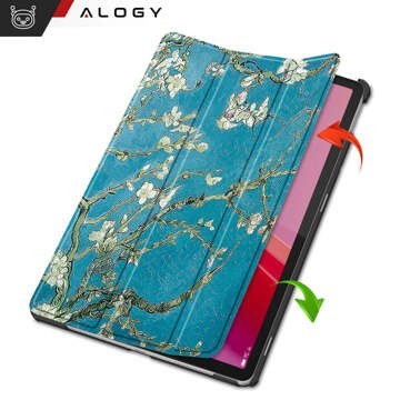 Hülle für Lenovo Tab M11 10,95 Zoll TB330FU / TB330XU / TB331FC Tablet-Abdeckung Case Alogy Book Cover Blühender Mandelbaum (Van Gogh) Glas-Eingabestift