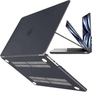 Hülle für MacBook Air 15 M2 2023 A2941 Case Gehäuse Cover Matt Alogy Hard Cover Schwarz