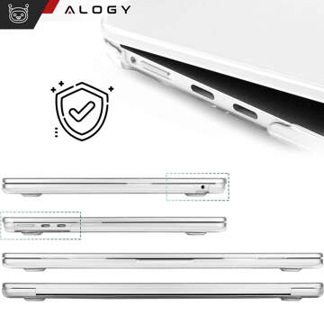 Hülle für MacBook Air 15 M2 2023 A2941 Hülle Gehäusedeckel Klar Alogy Hard Cover Transparent