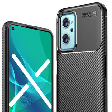 Hülle für Realme 9i Alogy Rugged Armor.TPU Carbon Black Glass Hülle