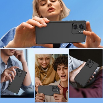 Hülle für Samsung Galaxy A33 5G 3mk Matt Case Gehäusedeckel Mattschwarze Rückseite