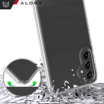 Hülle für Samsung Galaxy A35 5G Rückseite Hybrid Clear Case Alogy Transparentes Glas