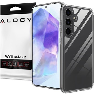 Hülle für Samsung Galaxy A35 5G Rückseite Hybrid Clear Case Alogy Transparentes Glas