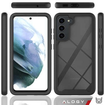 Hülle für Samsung Galaxy S23 FE Panzerhülle Hydrogelfolie Case Defense 360 ​​​​Pro Alogy schwarz