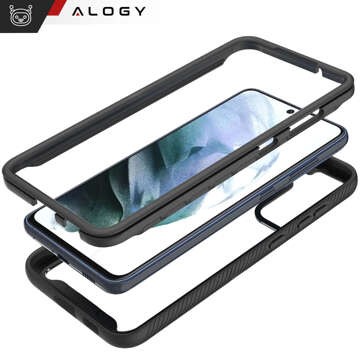 Hülle für Samsung Galaxy S23 FE Panzerhülle Hydrogelfolie Case Defense 360 ​​​​Pro Alogy schwarz