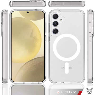 Hülle für Samsung Galaxy S23 FE Plus Mag Safe Hybrid Case Rückseite Gehäuseabdeckung Anti-Shock Clear Alogy Transparentes Glas