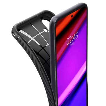 Hülle für Samsung Galaxy S23 FE Spigen Case schwarze Rückseite Rugged Armor Matte Black Glass