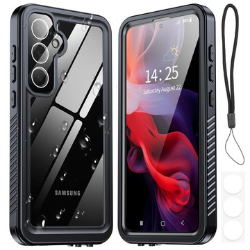 Hülle für Samsung Galaxy S24 Armored Waterproof IP68 360 Armor Case mit integriertem Glas Alogy schwarz