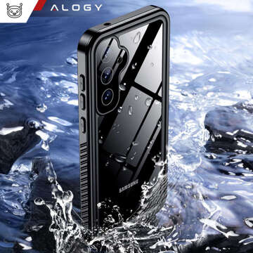 Hülle für Samsung Galaxy S24 Armored Waterproof IP68 360 Armor Case mit integriertem Glas Alogy schwarz