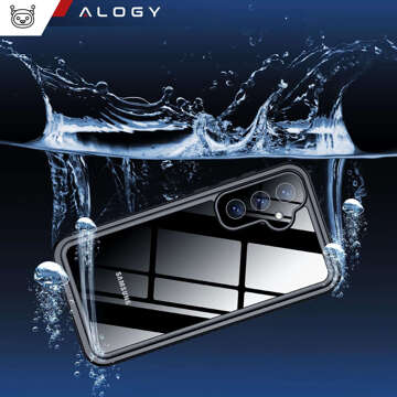 Hülle für Samsung Galaxy S24 Armored Waterproof IP68 360 Armor Case mit integriertem Glas Alogy schwarz