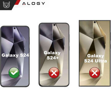 Hülle für Samsung Galaxy S24 Magnetische Hülle Ring Mag Safe Klarer Halter Magnet Alogy Schwarz Transparentes Glas