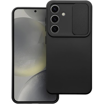 Hülle für Samsung Galaxy S24 Panzergehäuse Schutz Kameraabdeckung Slide Camshield Case Alogy schwarz