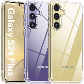 Hülle für Samsung Galaxy S24 Plus Rückseite Hybrid Clear Case Alogy Transparentes Glas