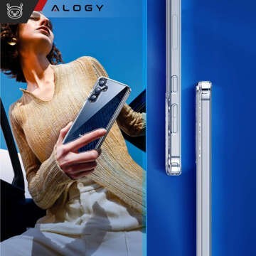 Hülle für Samsung Galaxy S24 Plus Rückseite Hybrid Clear Case Alogy Transparentes Glas