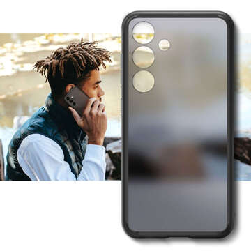 Hülle für Samsung Galaxy S24 Spigen Ultra Hybrid Case, Rückseite, Frost Black Glass