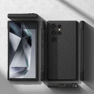 Hülle für Samsung Galaxy S24 Ultra Hülle Ringke Onyx mattierte Rückseite Mattschwarzes Glas