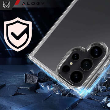 Hülle für Samsung Galaxy S24 Ultra Mag Safe Case Rückseite Gehäuseabdeckung Anti-Shock Clear Alogy Transparent