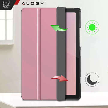 Hülle für Samsung Galaxy Tab A9 2023 11" (X210/X215/X216) Alogy Book Cover Case Schutzhülle aus rosa Glas