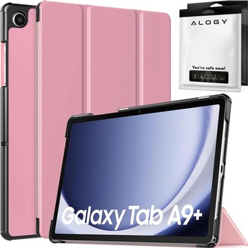 Hülle für Samsung Galaxy Tab A9 2023 11" (X210/X215/X216) Alogy Book Cover Case Schutzhülle aus rosa Glas