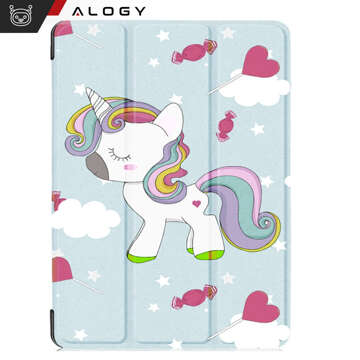 Hülle für Samsung Galaxy Tab A9 2023 8,7" X110/X115 Tablet Cover Case Alogy Book Cover Einhorn Einhorn Blau