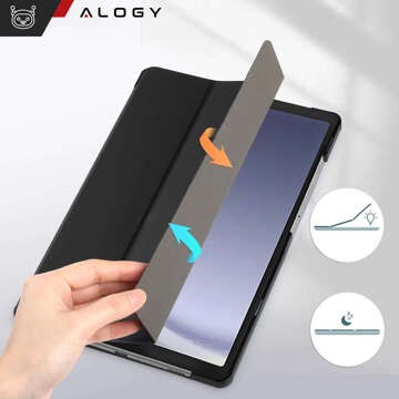 Hülle für Samsung Galaxy Tab A9 2023 8,7" X110 / X115 Tablet Cover Case Alogy Book Cover Schwarz