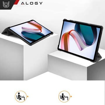 Hülle für Xiaomi Redmi Pad SE 2023 11" Smart Case Cover mit Flip-Gehäuse Case Alogy Graues Glas