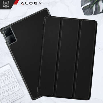 Hülle für Xiaomi Redmi Pad SE 2023 11" Smart Case Cover mit Flip-Gehäuse Case Alogy Schwarzes Glas