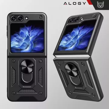 Hülle für iPhone 14 Pro Mag Safe Matt Case Cover matt Alogy Ring gepanzerte Handyhülle Schwarz