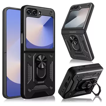 Hülle für iPhone 14 Pro Mag Safe Matt Case Cover matt Alogy Ring gepanzerte Handyhülle Schwarz