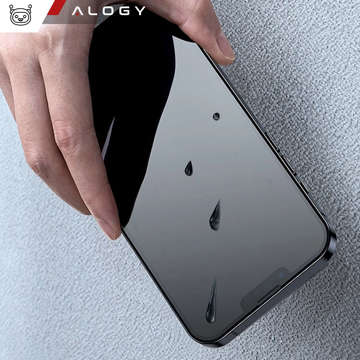 Hülle für iPhone 14 Set mit 4 Brillen 5in1 gepanzert 360 Alogy Hybrid 2x Bildschirmglas 2x Linse schwarz-transparent