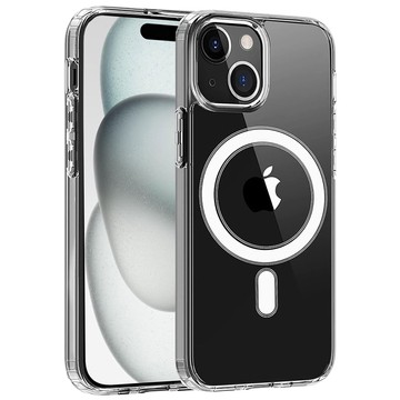 Hülle für iPhone 15 Plus MagSafe Gehäuse Hybrid Case Cover Shock Clear Alogy Transparentes Glas