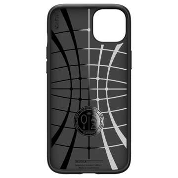 Hülle für iPhone 15 Plus Spigen Liquid Air Case, Gehäuse, schützende Rückseite, Mattschwarz