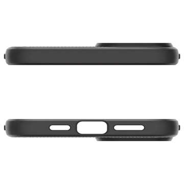 Hülle für iPhone 15 Plus Spigen Liquid Air Case, Gehäuse, schützende Rückseite, mattschwarzes Glas