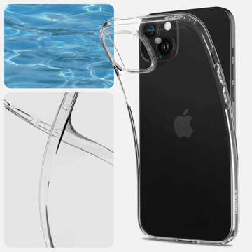 Hülle für iPhone 15 Plus Spigen Liquid Crystal Case Schutzhülle aus transparentem Klarglas