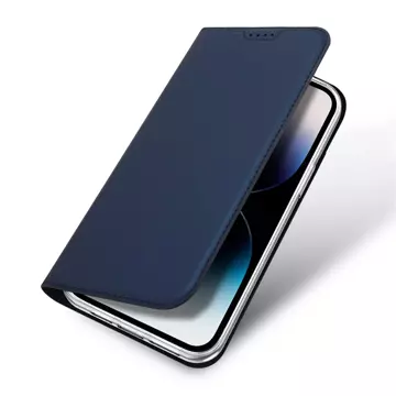 Hülle für iPhone 15 Pro Max, Cover mit Klappe und Brieftasche Dux Ducis Skin Pro - blau