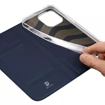 Hülle für iPhone 15 Pro Max, Cover mit Klappe und Brieftasche Dux Ducis Skin Pro - blau