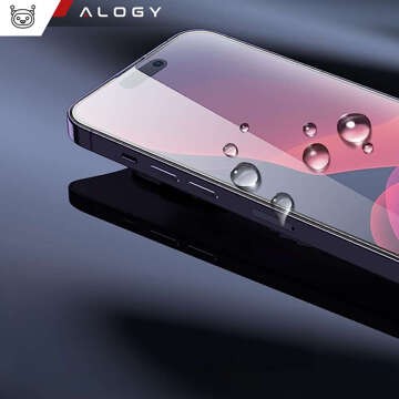 Hülle für iPhone 15 Pro Max Gehäuse Case 2x Bildschirmglas und 2x Linse gepanzert Alogy 360 Hybrid Set 5in1 schwarz und transparent