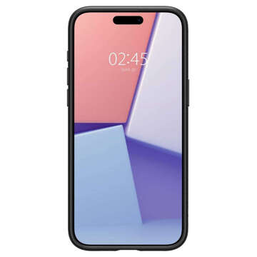 Hülle für iPhone 15 Pro Max Spigen Liquid Air Case, Gehäuse, schützende Rückseite, mattschwarzes Glas