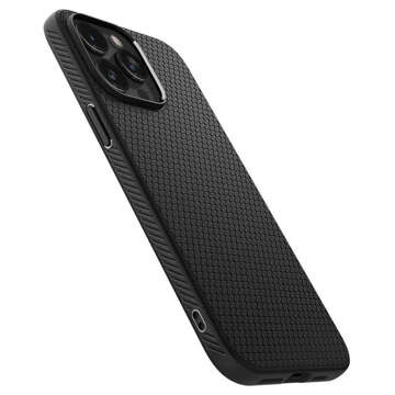 Hülle für iPhone 15 Pro Max Spigen Liquid Air Case, Gehäuse, schützende Rückseite, mattschwarzes Glas