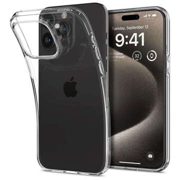 Hülle für iPhone 15 Pro Max Spigen Liquid Crystal Case Schutzhülle aus kristallklarem Glas