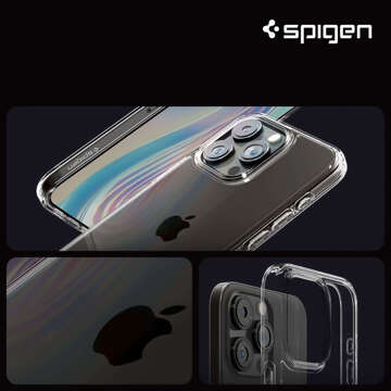 Hülle für iPhone 15 Pro Max Spigen Ultra Hybrid Case, Rückseite, kristallklares Glas