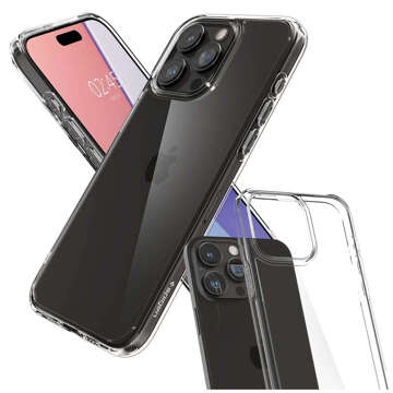 Hülle für iPhone 15 Pro Max Spigen Ultra Hybrid Case, kristallklare Rückseite