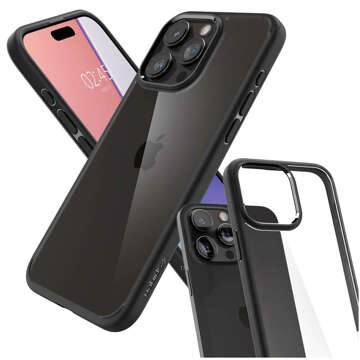 Hülle für iPhone 15 Pro Max Spigen Ultra Hybrid Case, mattschwarze Rückseite