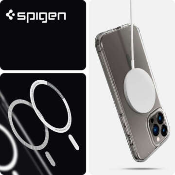 Hülle für iPhone 15 Pro Max Spigen Ultra Hybrid MagFit für MagSafe Schutzhülle weiß