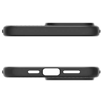 Hülle für iPhone 15 Pro Spigen Liquid Air Case, Gehäuse, schützende Rückseite, mattschwarzes Glas